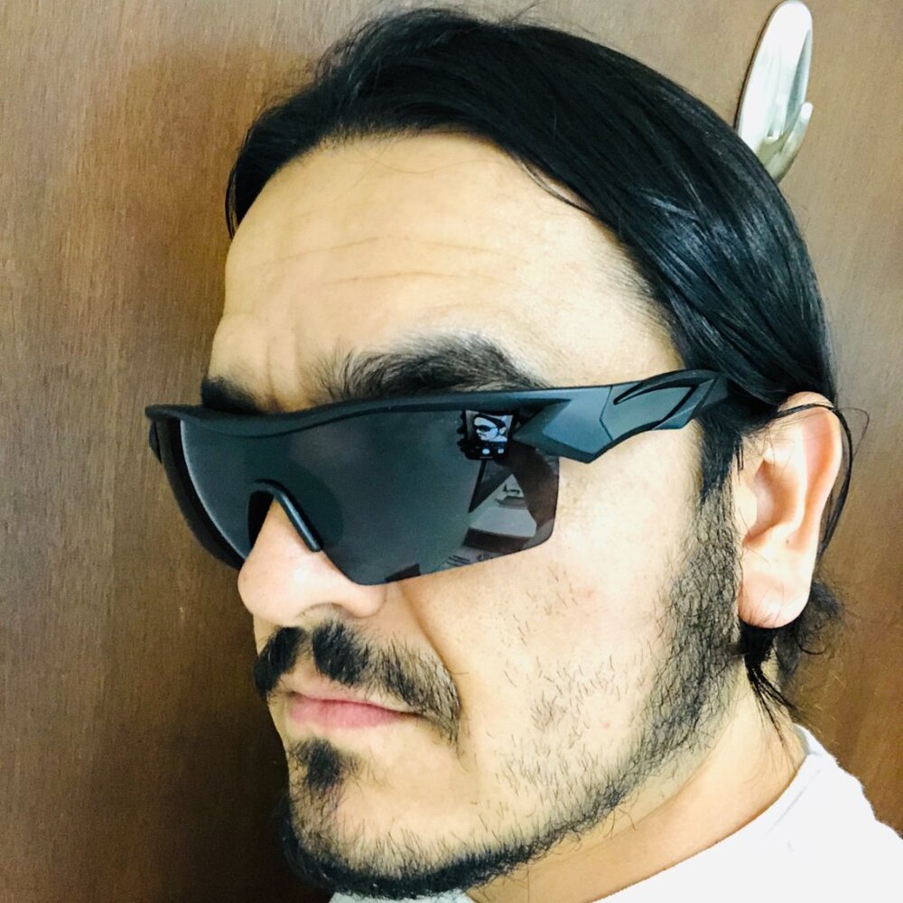 Men Sports Sunglasses Fashion Designer Retro Black Lens Outdoor‎ Gafas Humbres